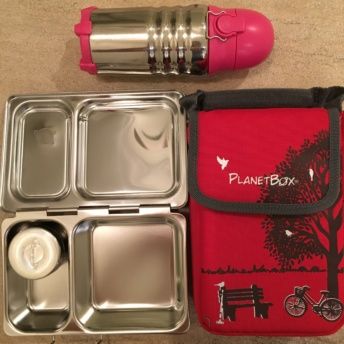 Lunchbox and water bottle from Planet Box